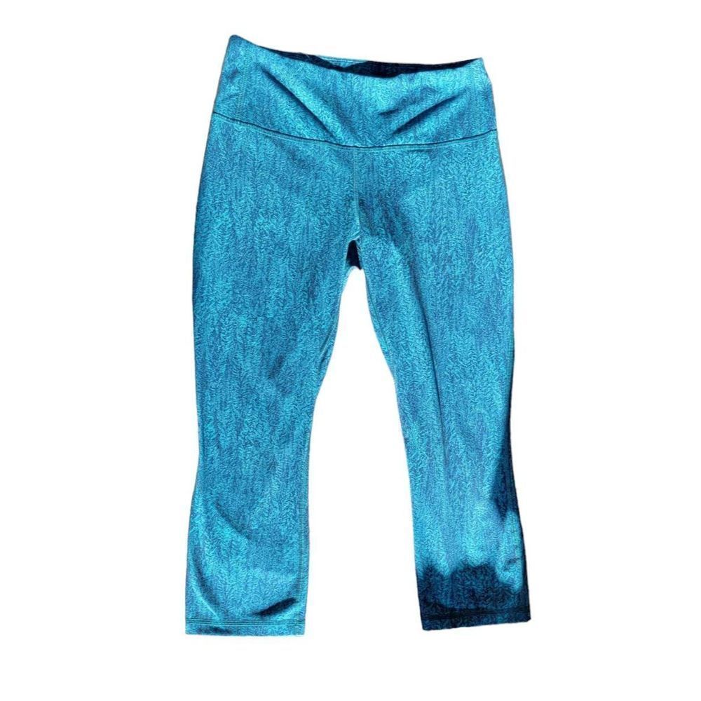 Patagonia Capri Length Leggings Women's S Forestland Blue Athleisure Hiking EUC